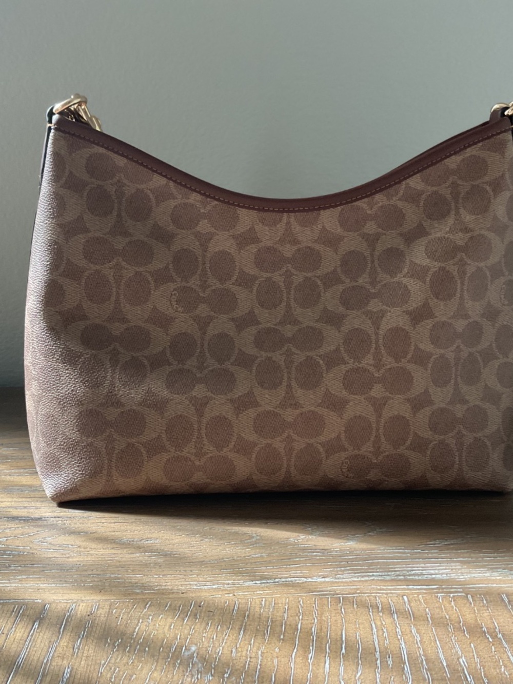 Coach Laurel Shoulder Bag-Signature Canvas with Bag Charm - Picture 5 of 15